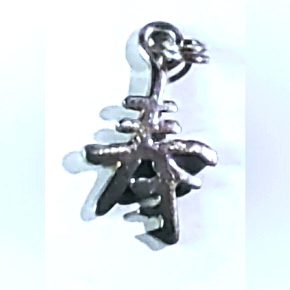 NEW .925 Sterling Silver Chinese Character Pendant Charm! Approx. 1/2" (.50) - Picture 4 of 6